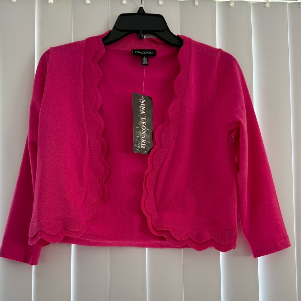 Nina Leonard Pink Women's Sweater